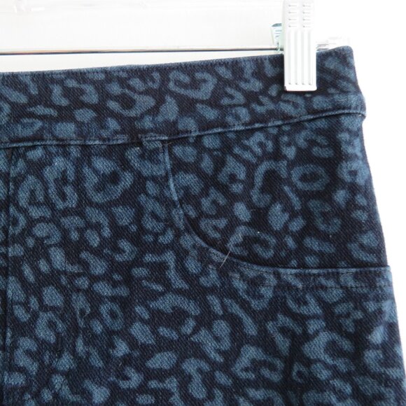 SPANX Jean-ish Slimming Ankle Leggings in Blue Denim Leopard Print - Size S - Picture 4 of 12